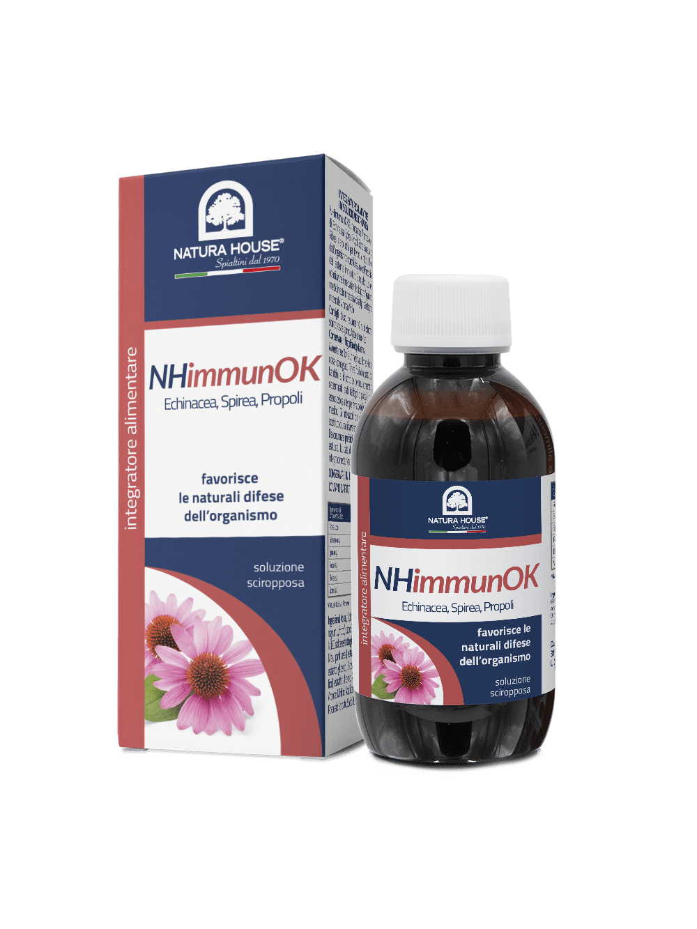 NH IMMUNOK Rafforza le Difese Immunitarie - Echinacea, Spirea, Propoli, Ribes Nero, Elicriso