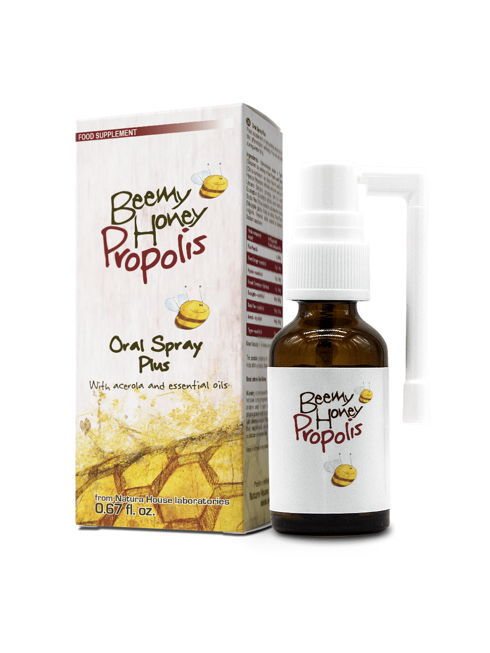 BEEMY HONEY PROPOLIS SPRAY PLUS with Acerola and Essential Oils
