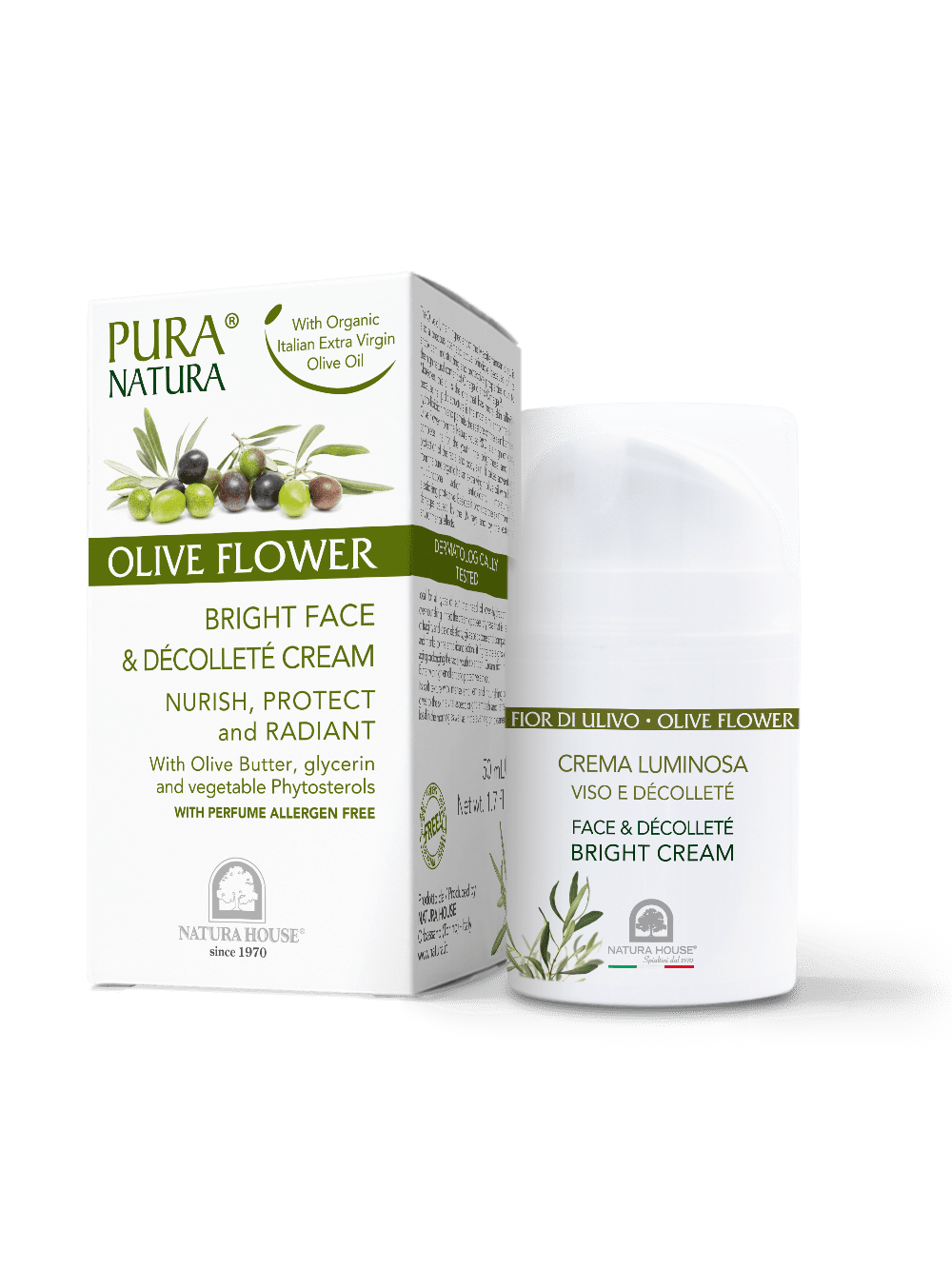 OLIVE FLOWER BRIGHT FACE & DÉCOLLETÉ CREAM Nourish Protect and Radiant