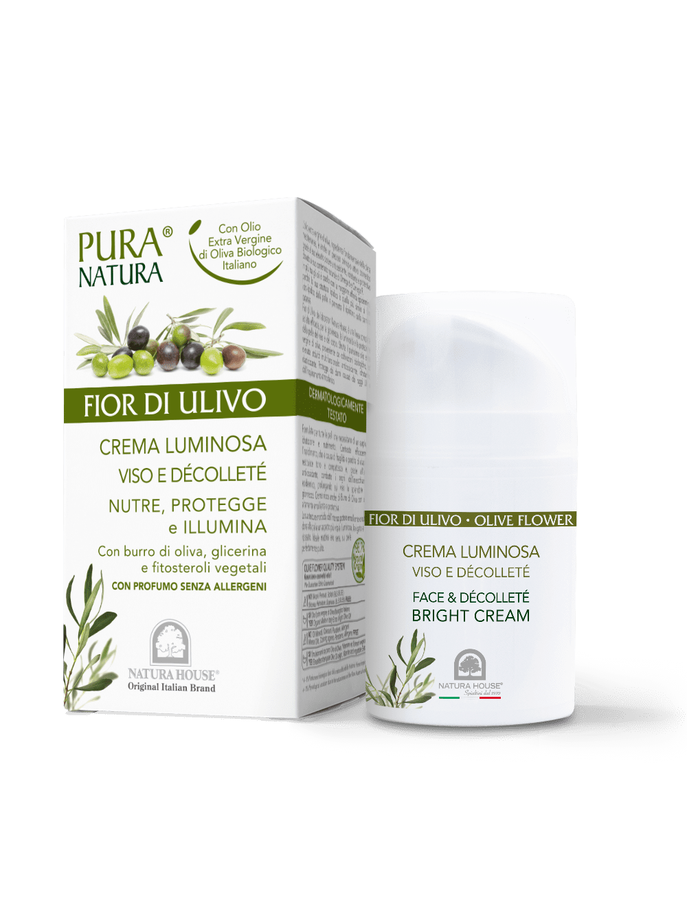 FIOR DI ULIVO CREMA LUMINOSA VISO & DÉCOLLETÉ Protegge e Illumina