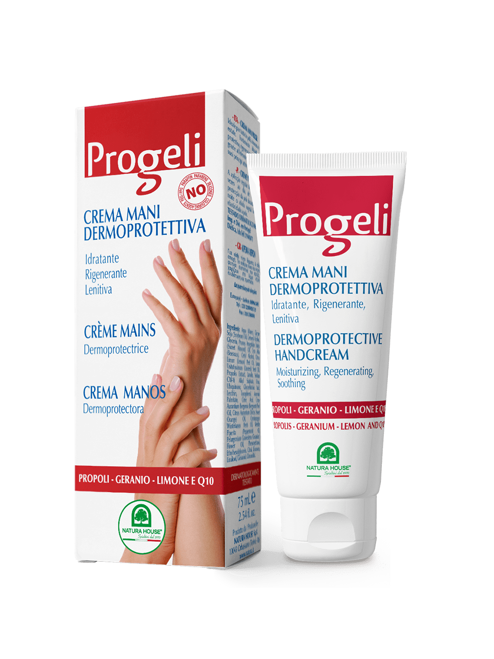 PROGELI HAND CREAM with Coenzyme Q10 - Dermoprotective Moisturizing Regenerating Soothing