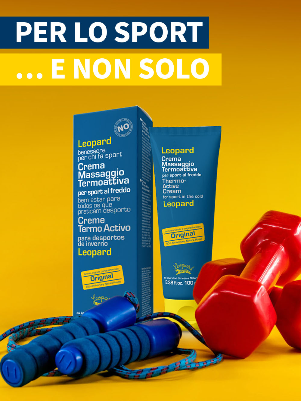 LEOPARD Sport CREMA MASSAGGIO TERMOATTIVA anche Sport al Freddo Pre & Post Attività