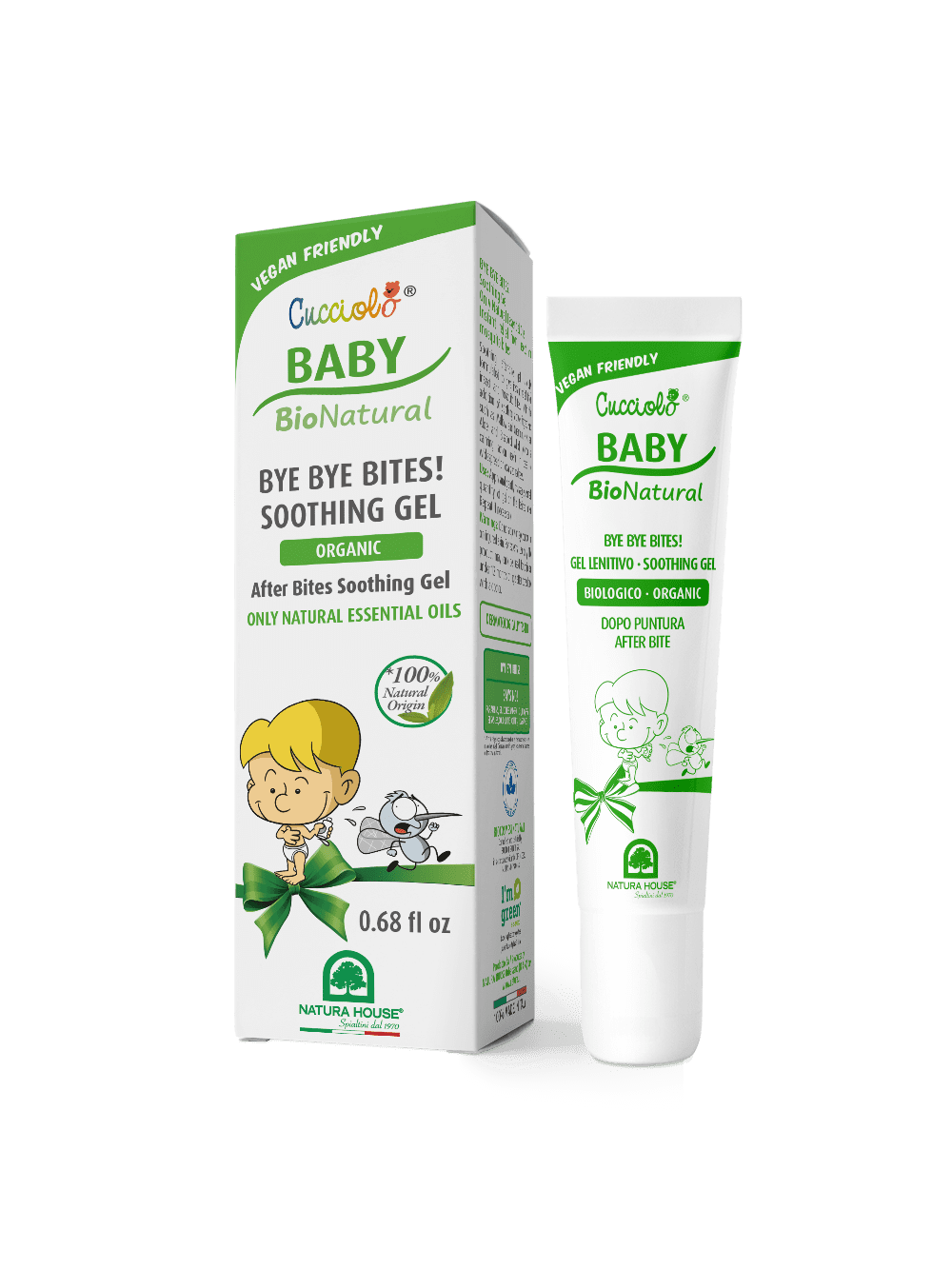 CUCCIOLO Baby BIO Natural BYE BYE BITES GEL LENITIVO Dopo Puntura - solo Oli Essenziali Naturali, Biologico