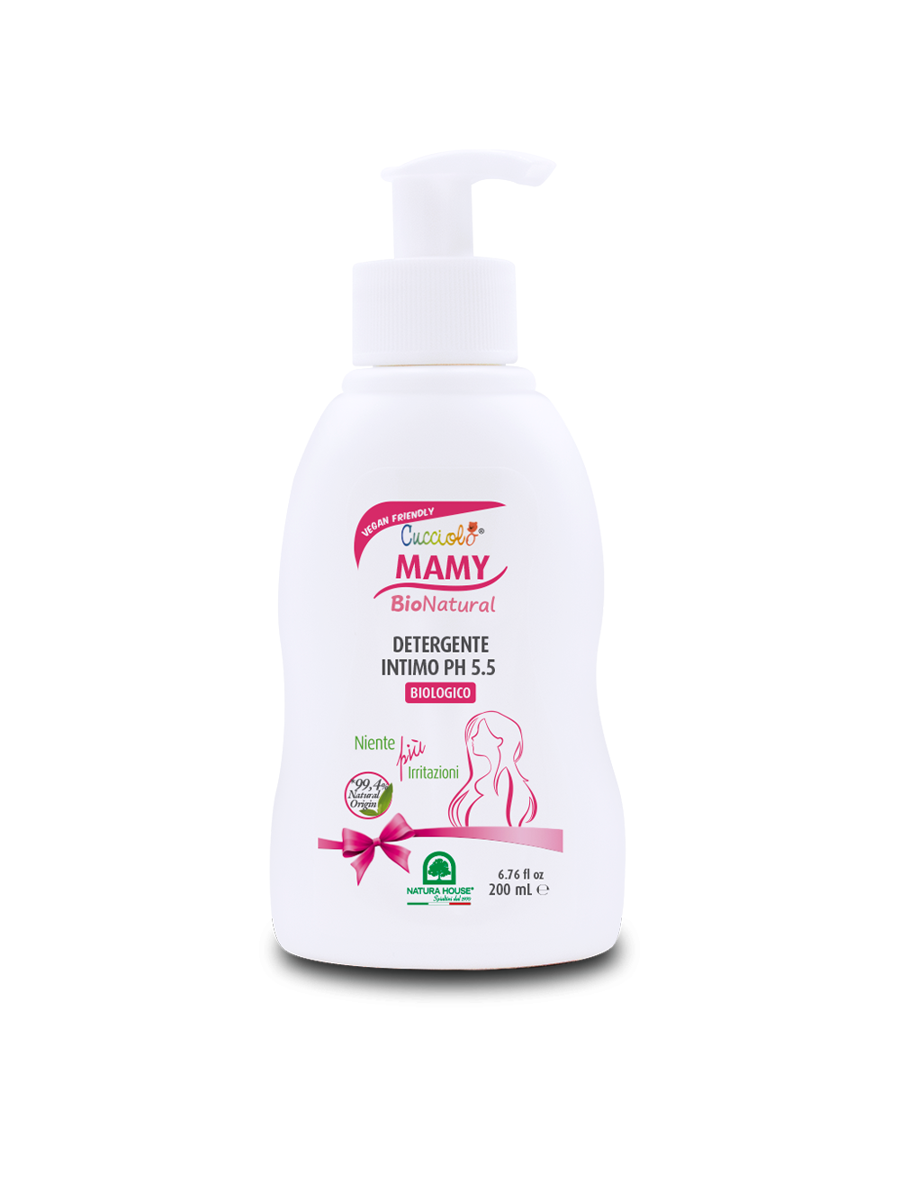 CUCCIOLO Mamy BIO Natural DETERGENTE INTIMO pH 5.5 Ideale prima e dopo la Gravidanza per un&