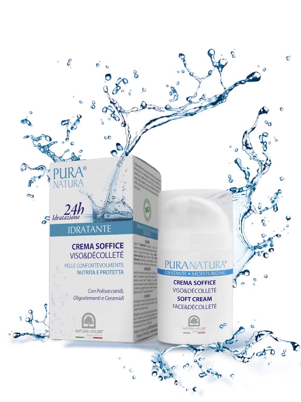 IDRATANTE 24h CREMA SOFFICE VISO e DECOLLETE Pelle Nutrita e Protetta