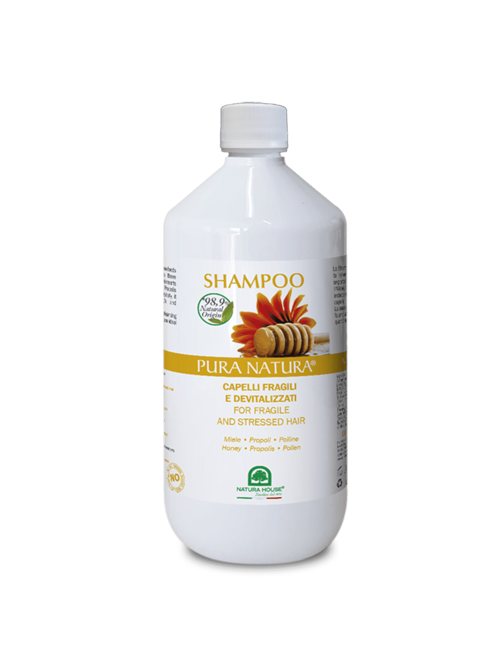 SHAMPOO CAPELLI FRAGILI E DEVITALIZZATI NUTRIENTE con Miele, Propoli e Polline