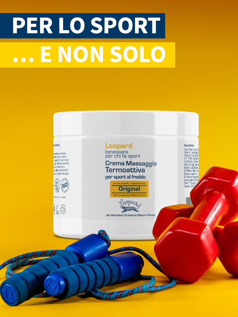 LEOPARD Sport CREMA MASSAGGIO TERMOATTIVA anche Sport al Freddo Pre & Post Attività