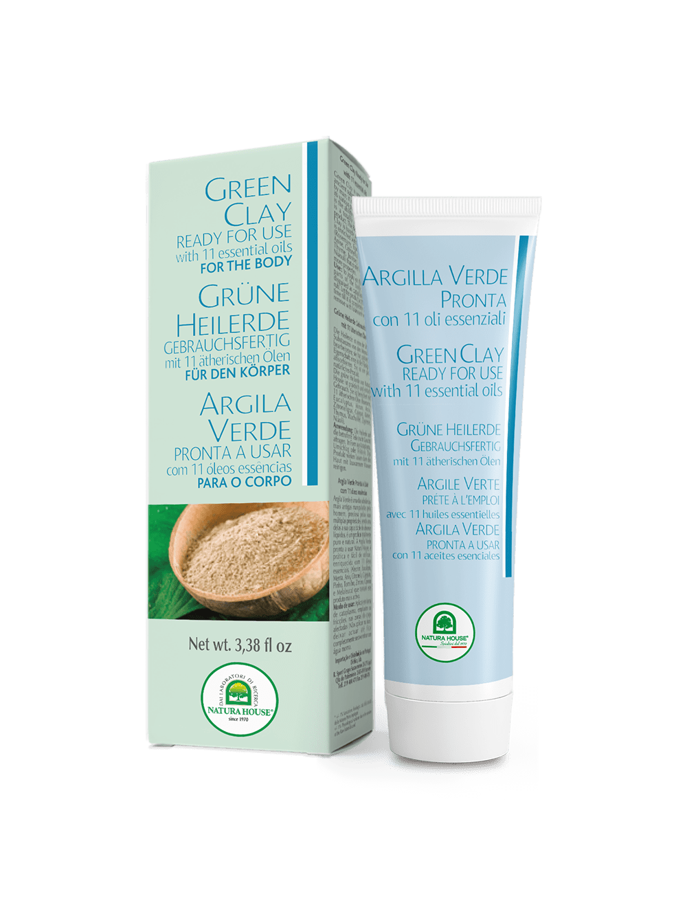 READY GREEN CLAY TUBE with 11 ESSENTIAL OILS