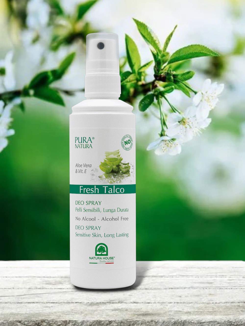 DEO FRESH TALCO Deodorante SPRAY No Gas - Pelli Sensibili, Lunga Durata