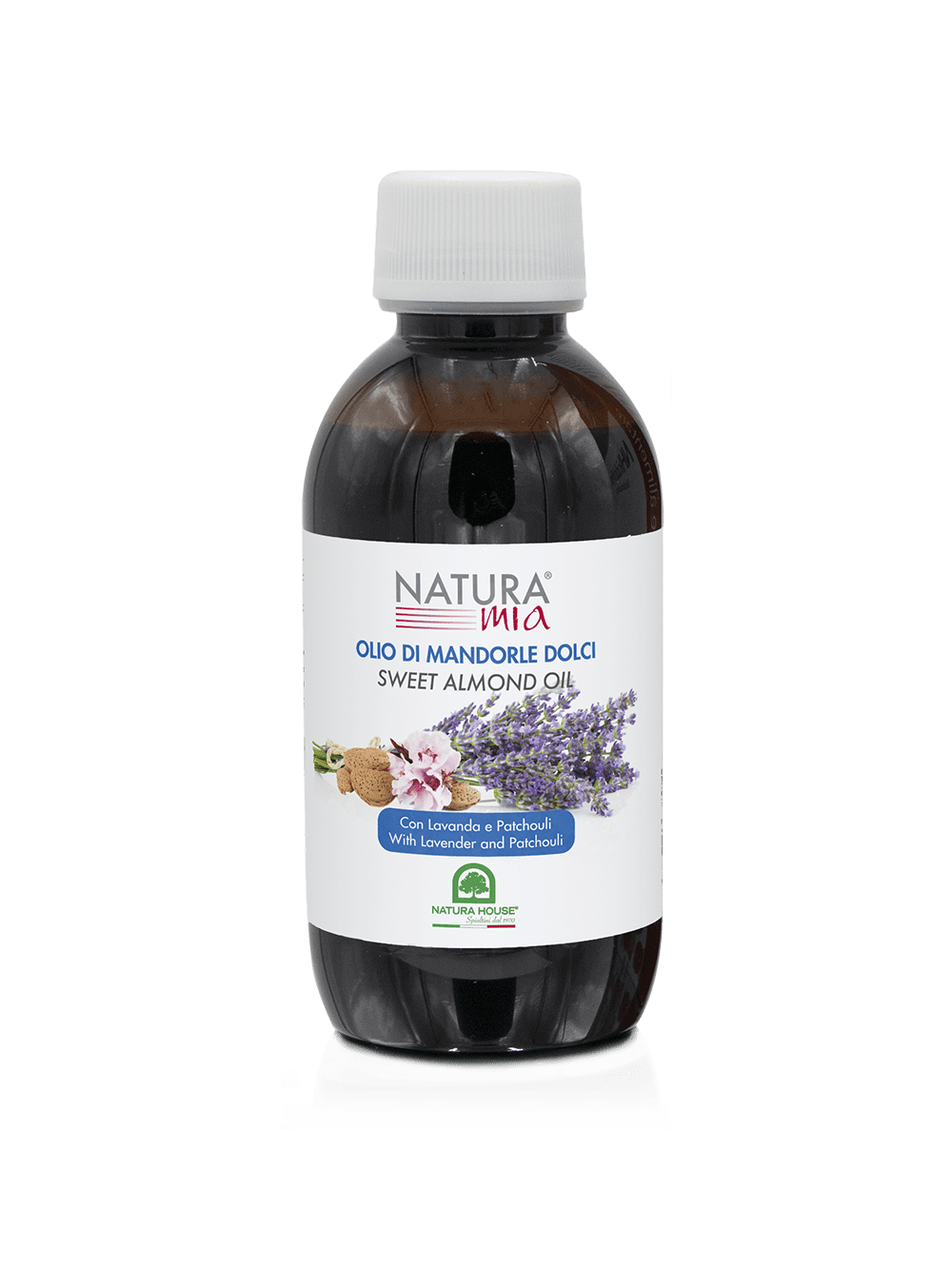 NATURA MIA OLIO DI MANDORLE DOLCI & Oli Essenziali di LAVANDA, PATCHOULI e ISSOPO