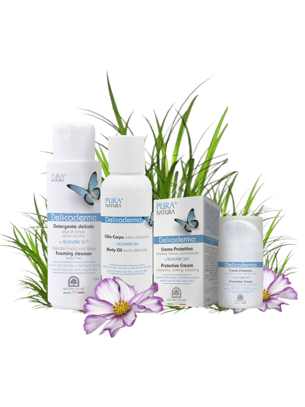 DELICADERMA DETERGENTE VISO E CORPO Specifico per il trattamento della Pelle affetta da Dermatite e Pelle molto Secca e Delicata