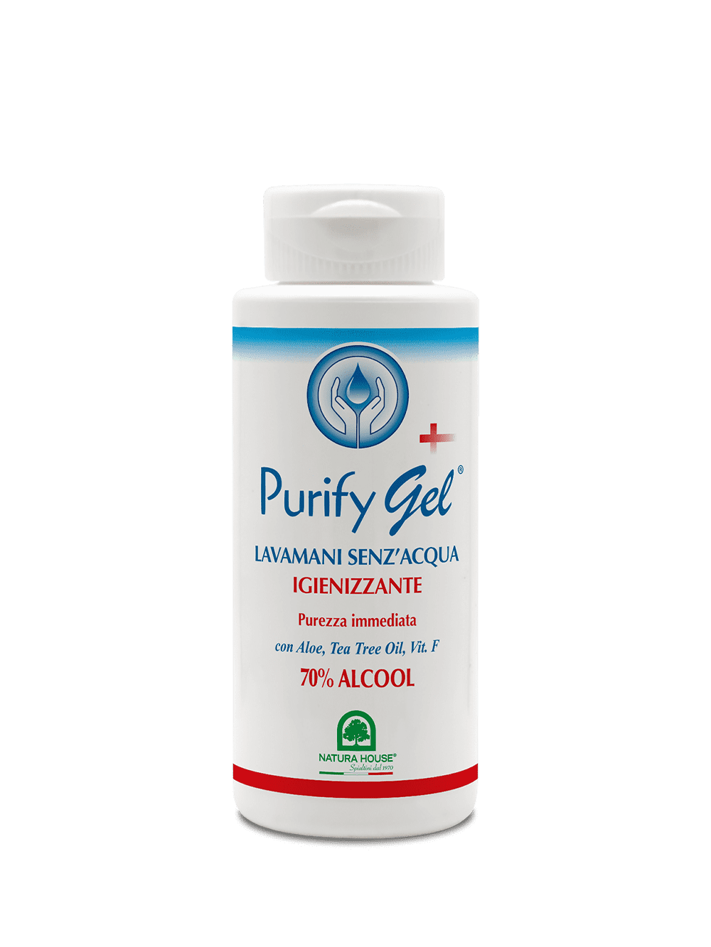 PURIFY GEL - WATERLESS HAND WASHING - Sanitizing, Antibacterial - Safe Hygiene 70% Alcohol - with Flip Top