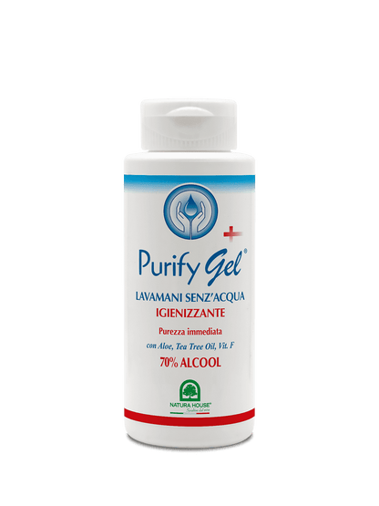 PURIFY GEL - WATERLESS HAND WASHING - Sanitizing, Antibacterial - Safe Hygiene 70% Alcohol - with Flip Top