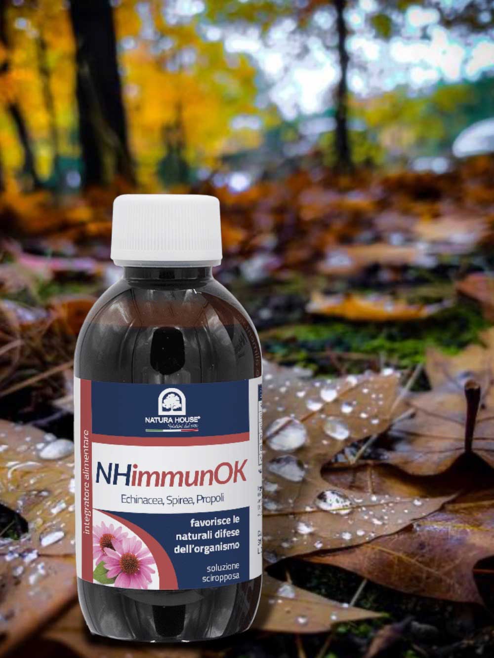 NH IMMUNOK Rafforza le Difese Immunitarie - Echinacea, Spirea, Propoli, Ribes Nero, Elicriso