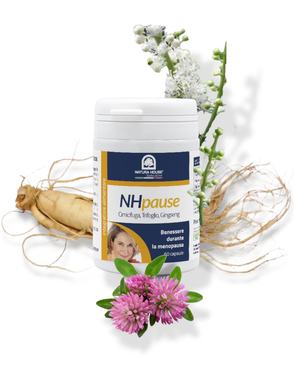 NH PAUSE Benessere in Menopausa  Cimicifuga, Trifoglio, Ginseng