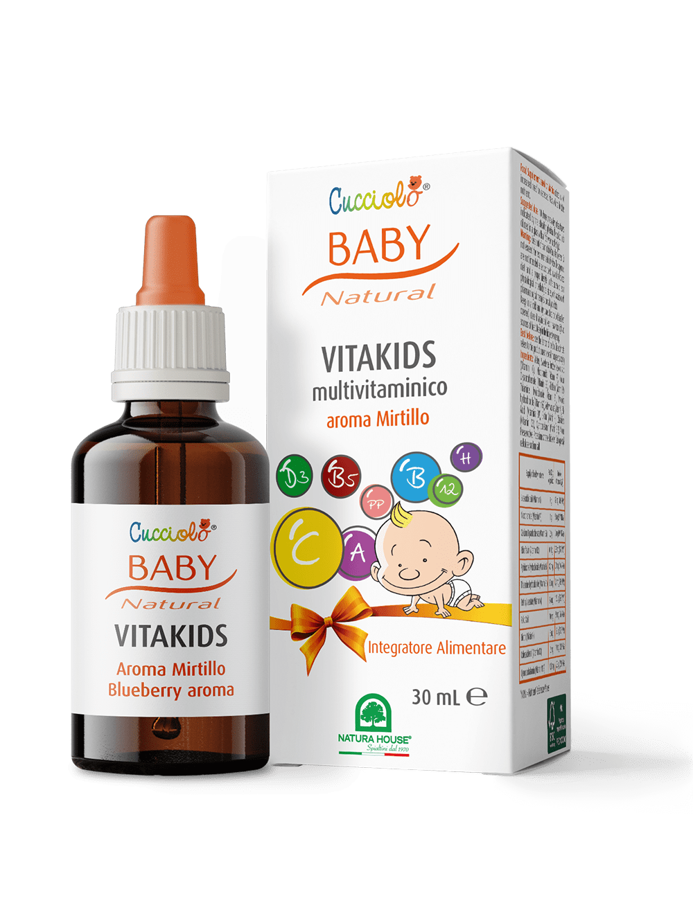 CUCCIOLO Baby Natural VITAKIDS Multivitaminico, Aroma Mirtillo