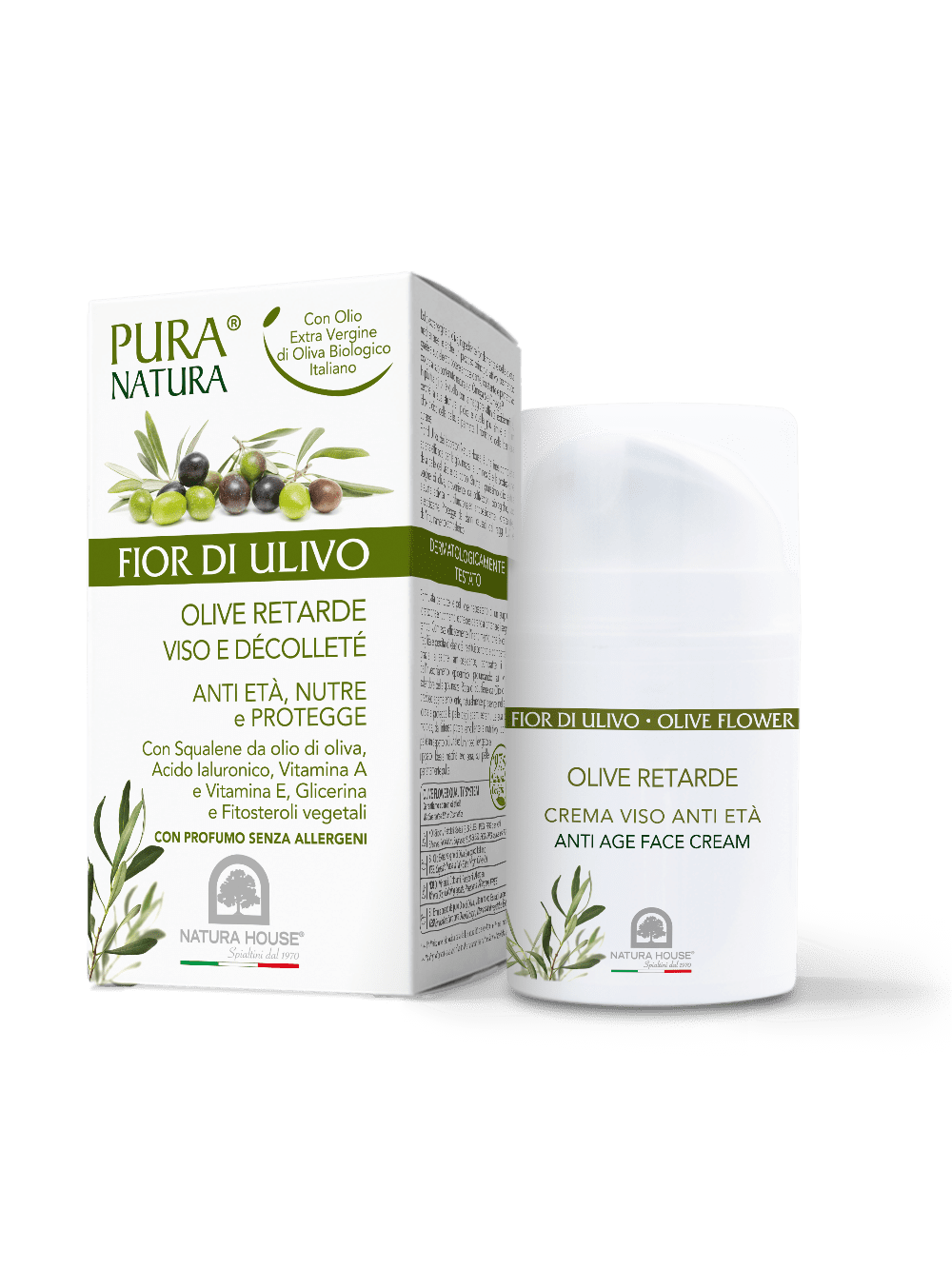 OLIVE FLOWER FACE & DÉCOLLETÉ ANTI AGE CREAM  Nourishing and Protective