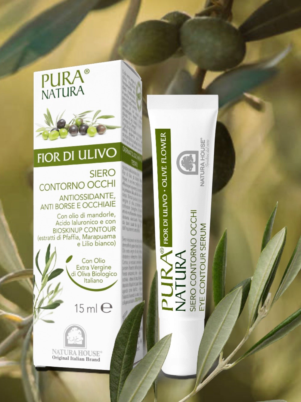 OLIVE FLOWER EYE CONTOUR SERUM  Antioxidant, Anti Puffiness and dark circles