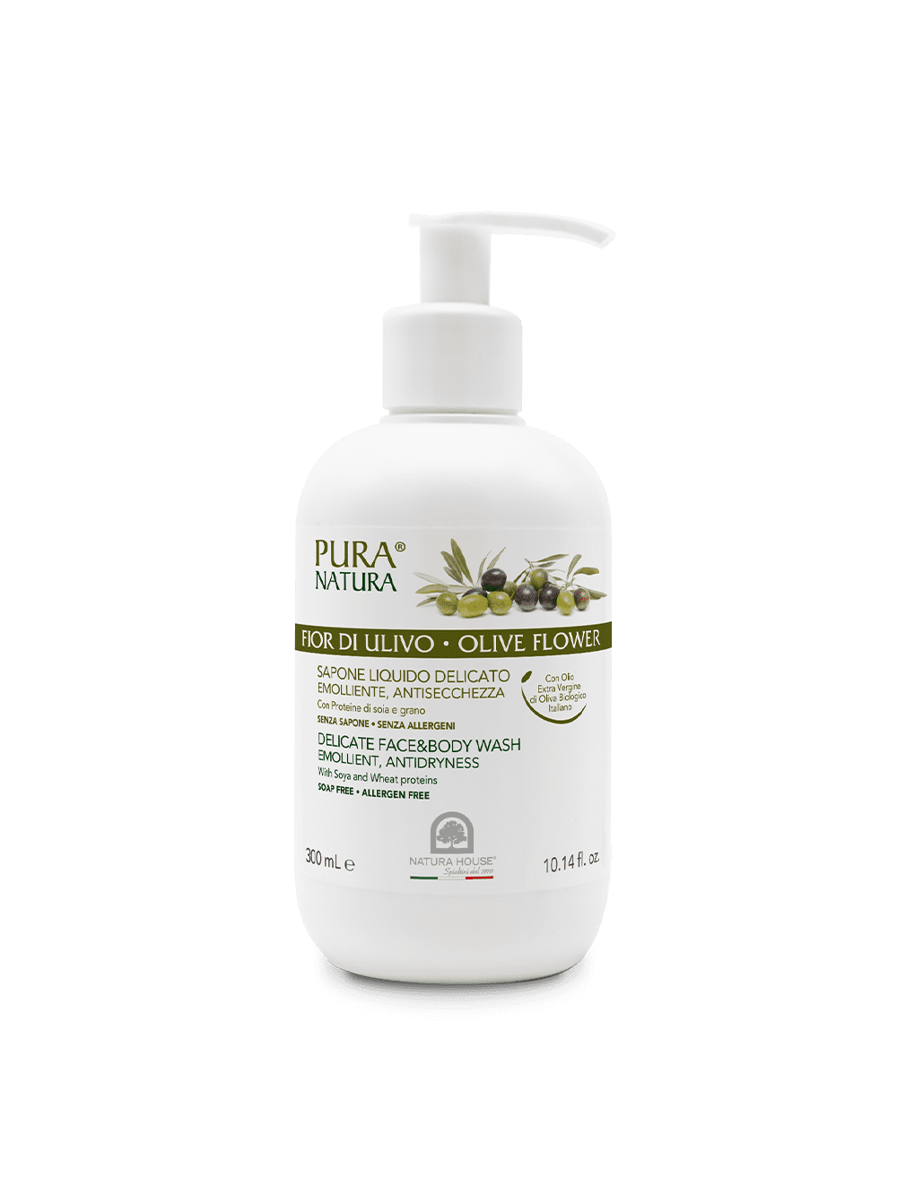 OLIVE FLOWER FACE & BODY WASH  Delicate, Emollient and Antidryness