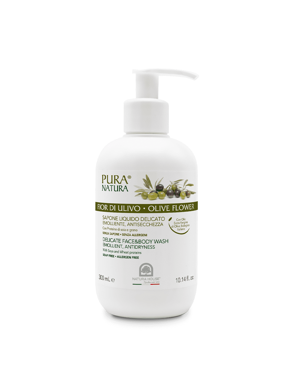 OLIVE FLOWER LIQUID SOAP Delicate, emollient and anti-drying