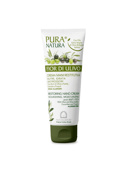 FIOR DI ULIVO CREMA MANI RESTITUTIVA, Nutre e Idrata, Antirossori - 75 ml