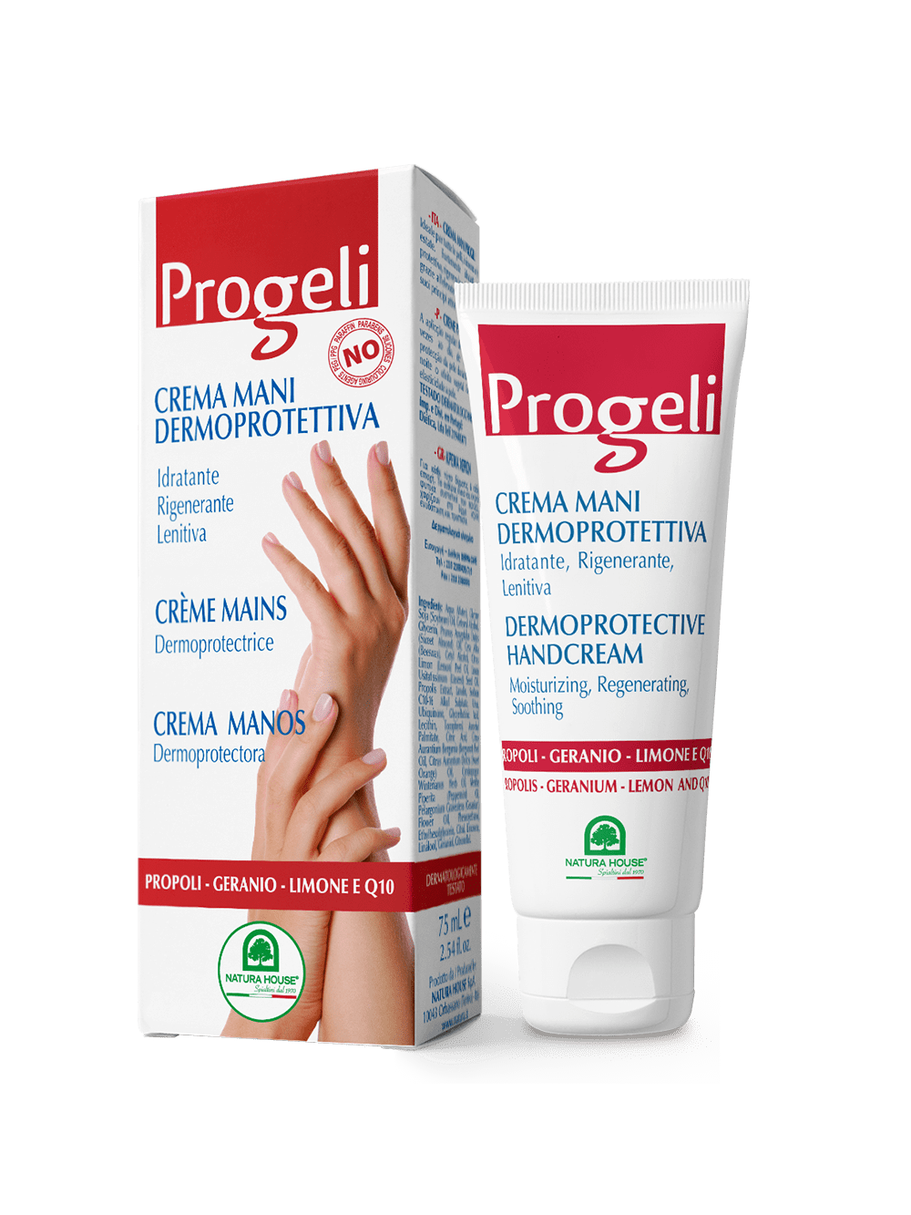 PROGELI CREMA MANI con Coenzima Q10 - Dermoprotettiva Idratante Rigenerante Lenitiva