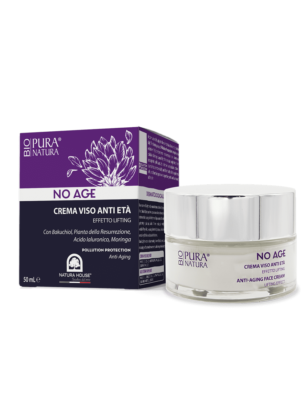 NO AGE ORGANIC ANTI-AGEING FACE CREAM Day &amp;amp; Night Lifting Effect - Protection from Pollution