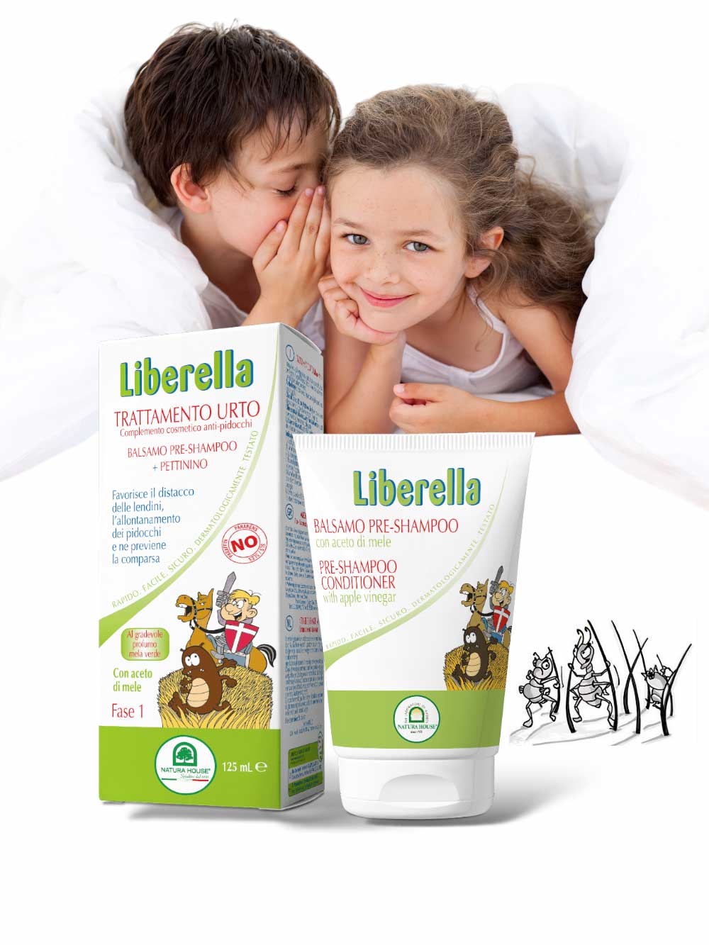 LIBERELLA TRATTAMENTO URTO  (BALSAMO) + PETTINE pre-shampoo