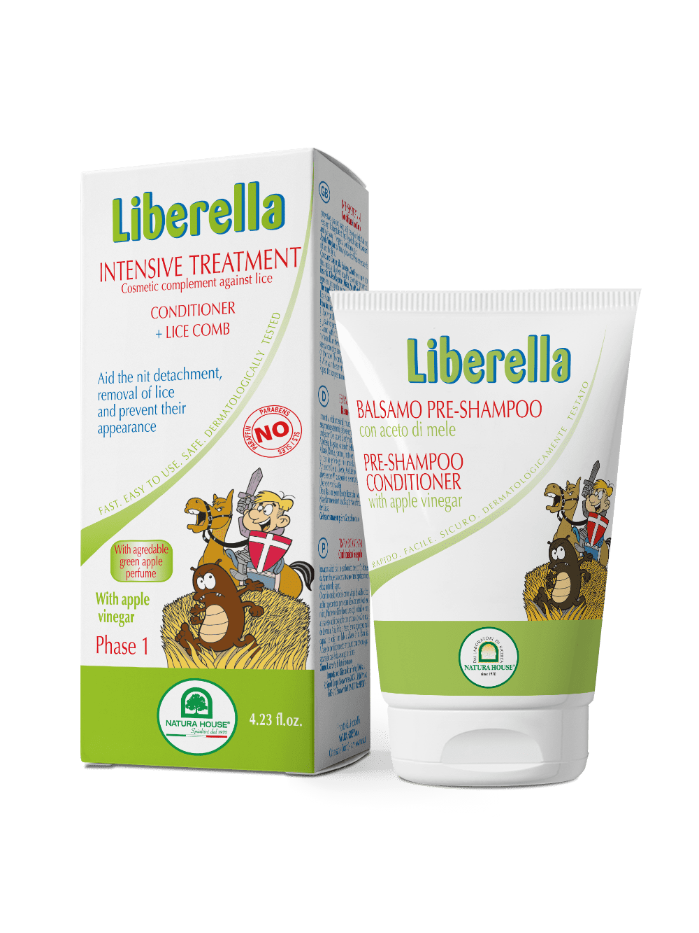 LIBERELLA TRATTAMENTO URTO ANTI PIDOCCHI (BALSAMO) + PETTINE pre-shampoo