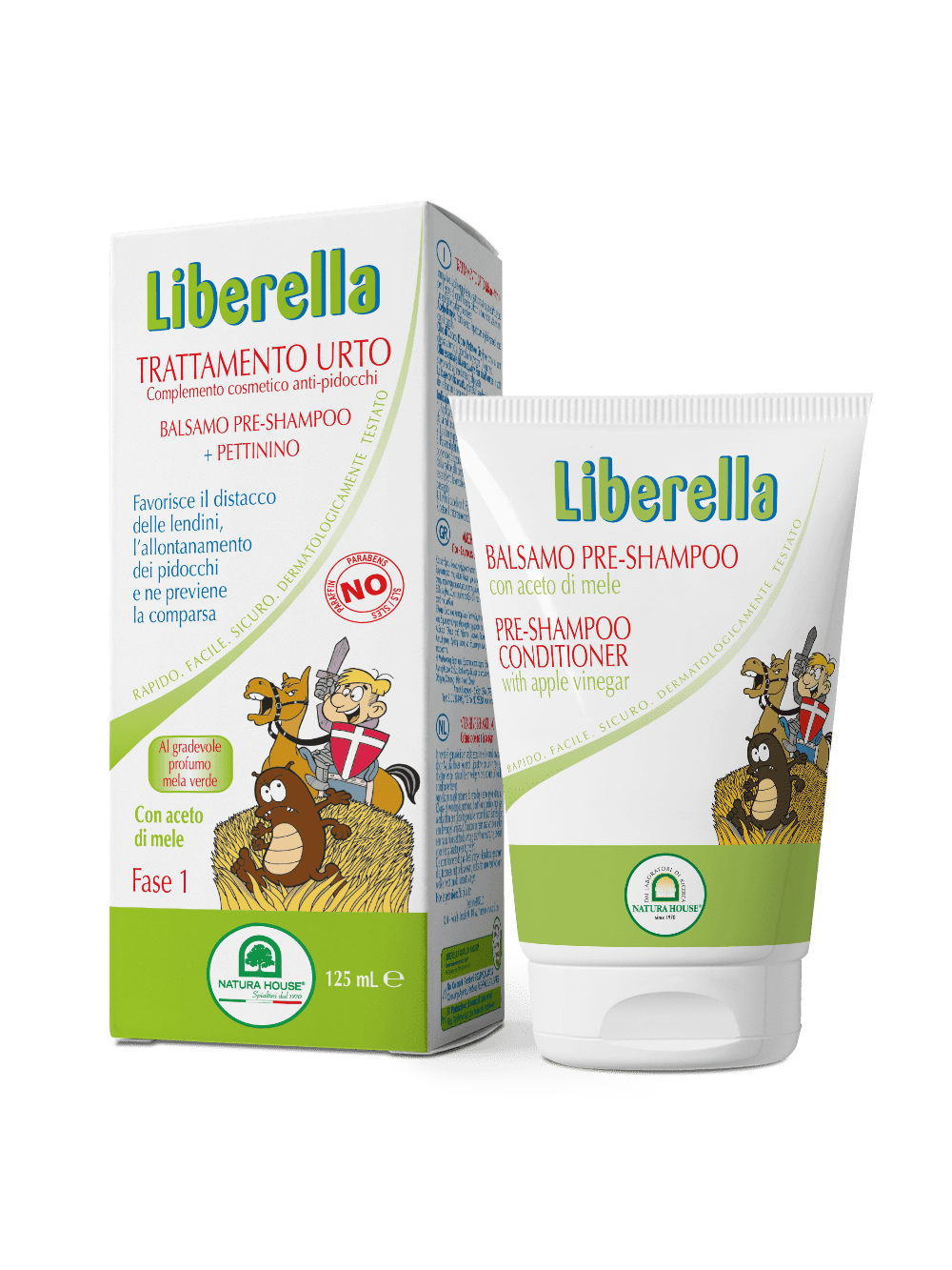 LIBERELLA TRATTAMENTO URTO  (BALSAMO) + PETTINE pre-shampoo