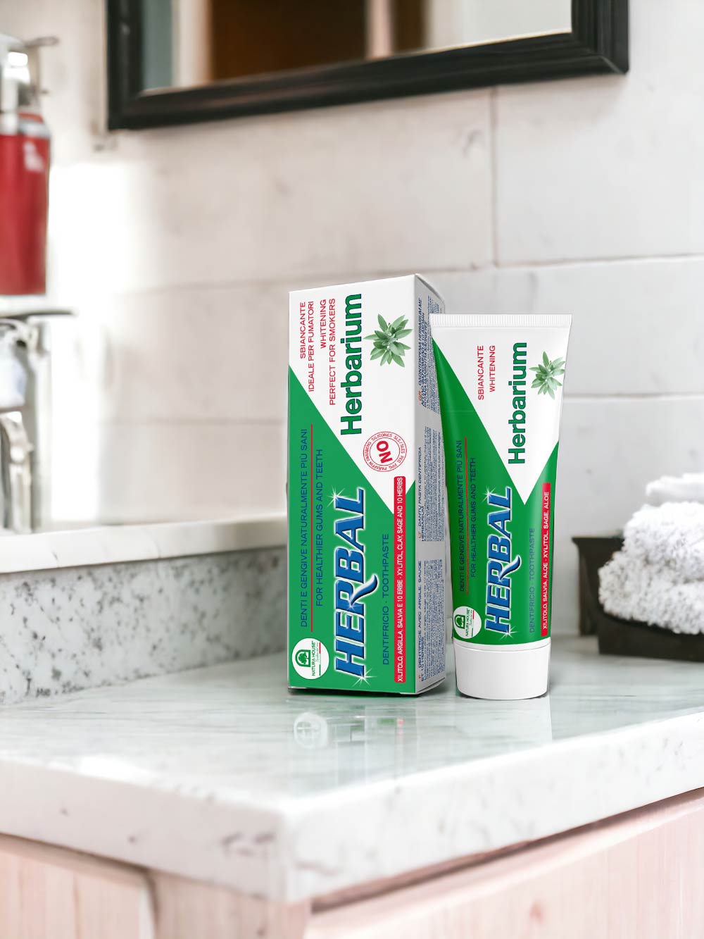 HERBARIUM TOOTHPASTE Xylitol, Clay, Sage + 10 HERBS, Refreshing Bacteriostatic - Ideal for Smokers