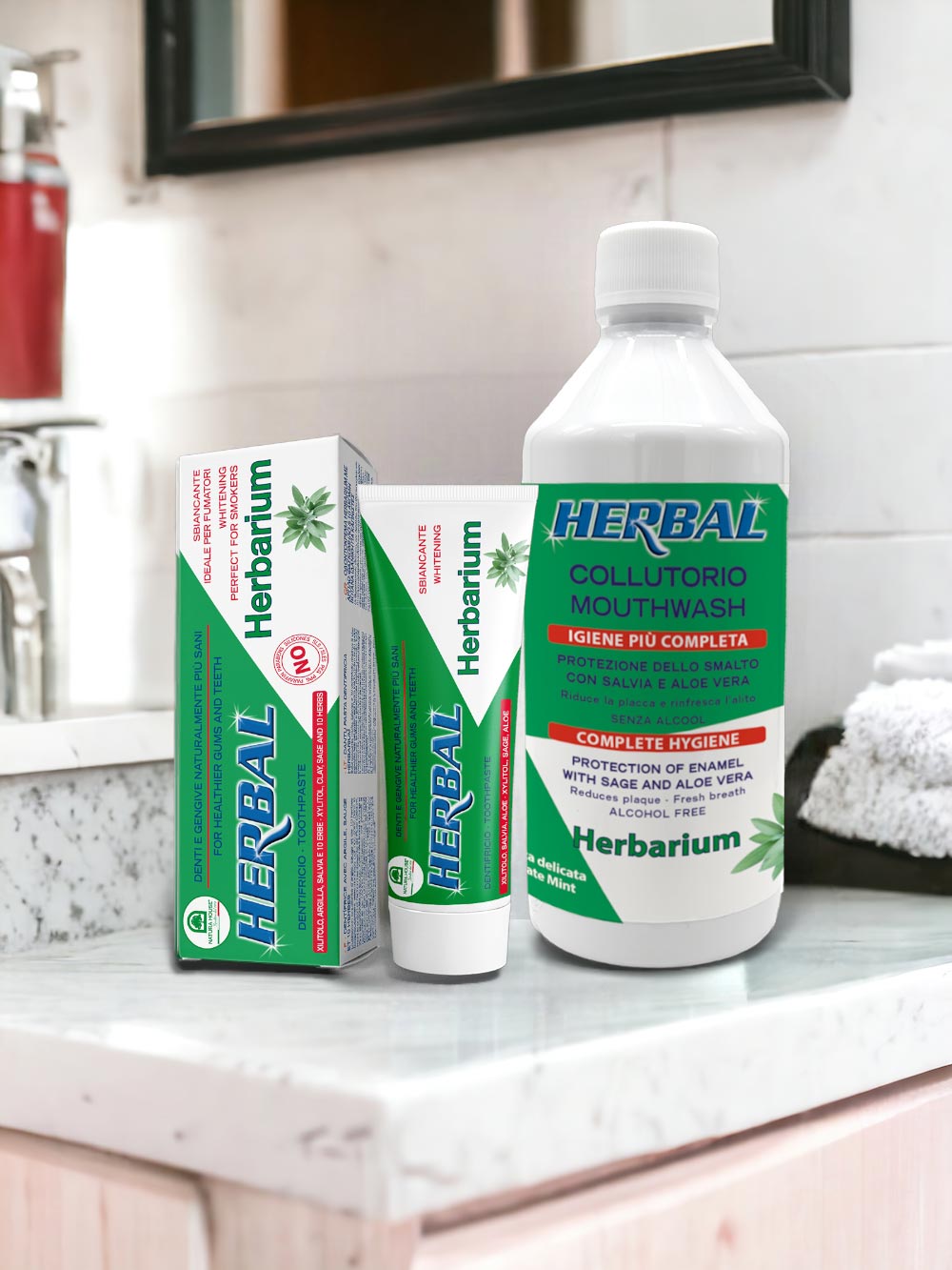 HERBARIUM TOOTHPASTE Xylitol, Clay, Sage + 10 HERBS, Refreshing Bacteriostatic - Ideal for Smokers