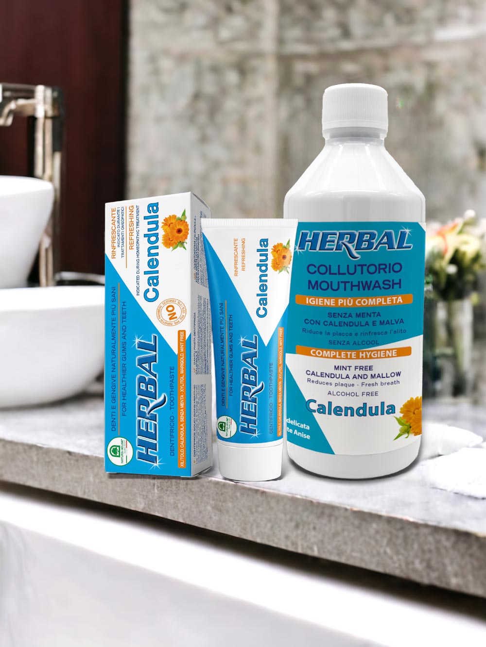 CALENDULA TOOTHPASTE without mint, ideal for homeopathic treatments