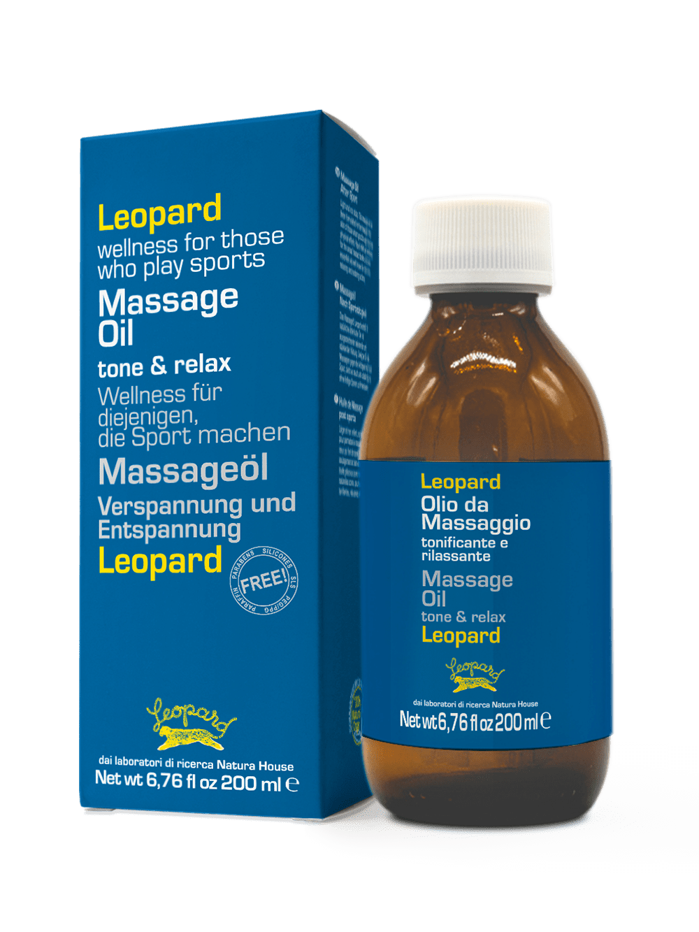 LEOPARD Sport MASSAGE OIL Toning Relaxing