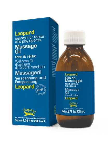 LEOPARD Sport OLIO MASSAGGIO Tonificante Rilassante