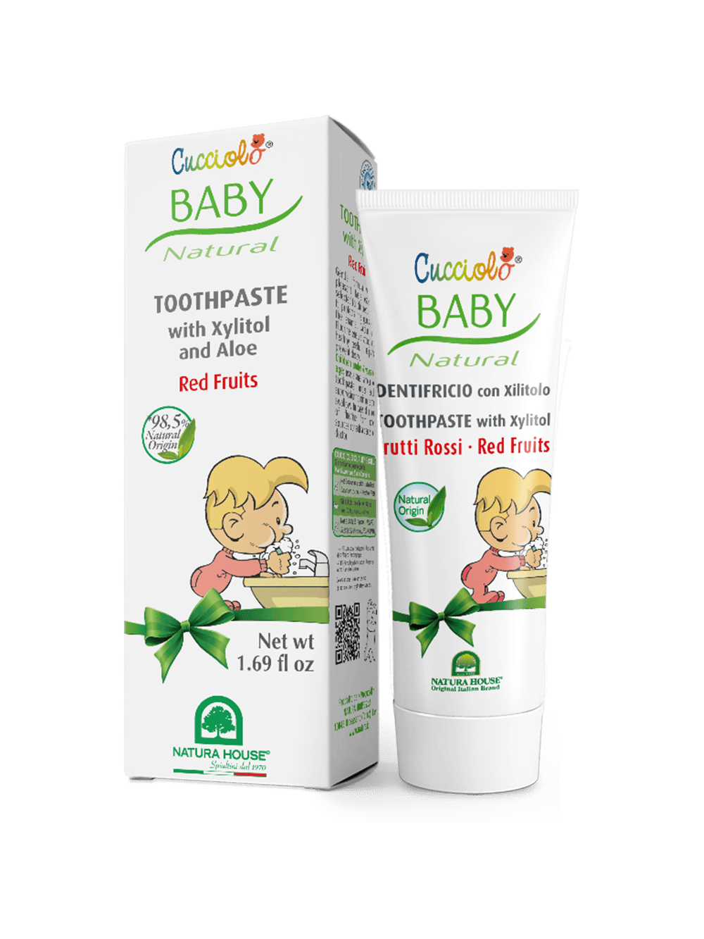 CUCCIOLO BABY NATURAL TOOTHPASTE flavored RED FRUITS