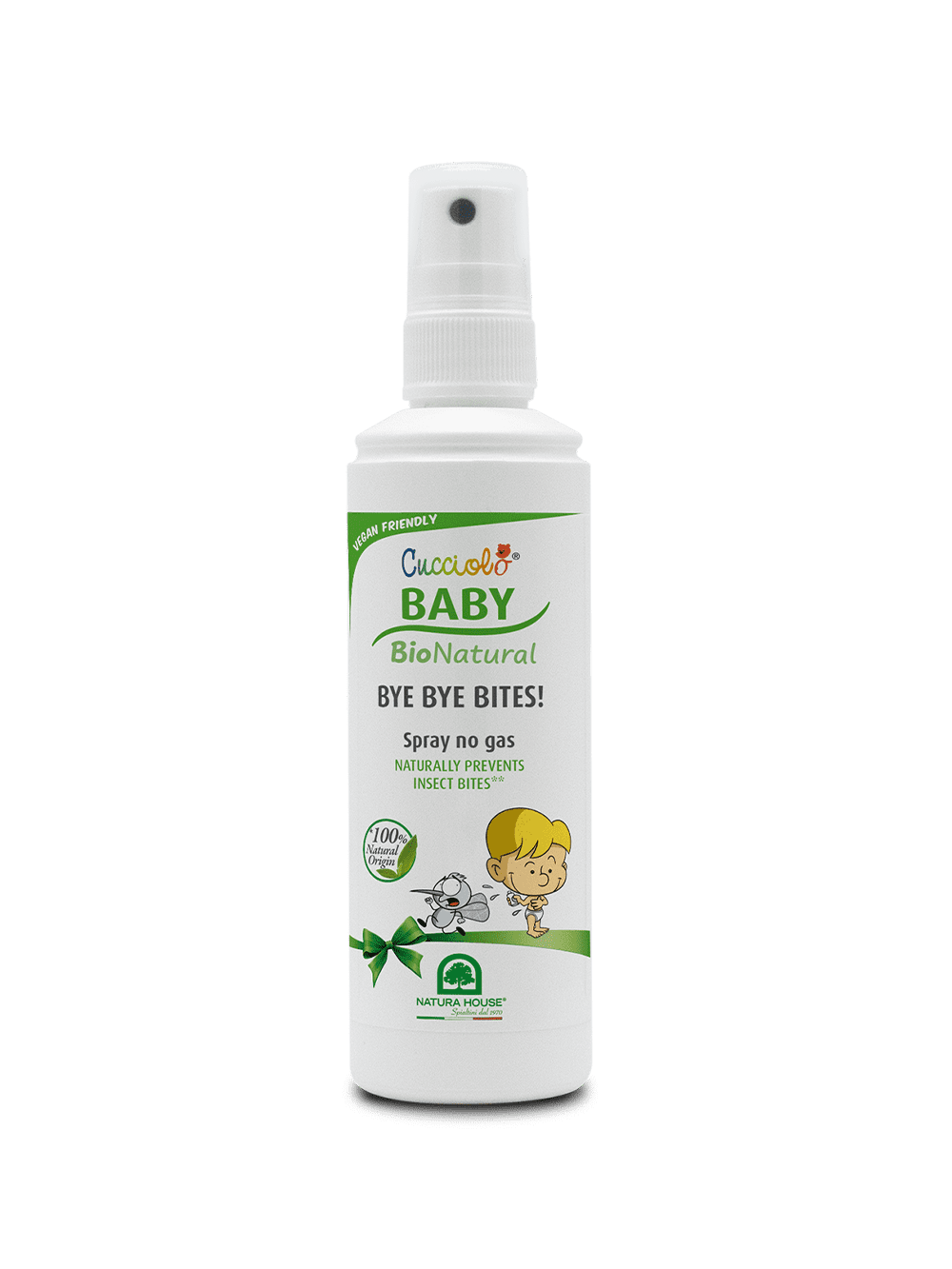 CUCCIOLO Baby BIO Natural  BYE BYE BITES SPRAY No Gas Protection from insect bites