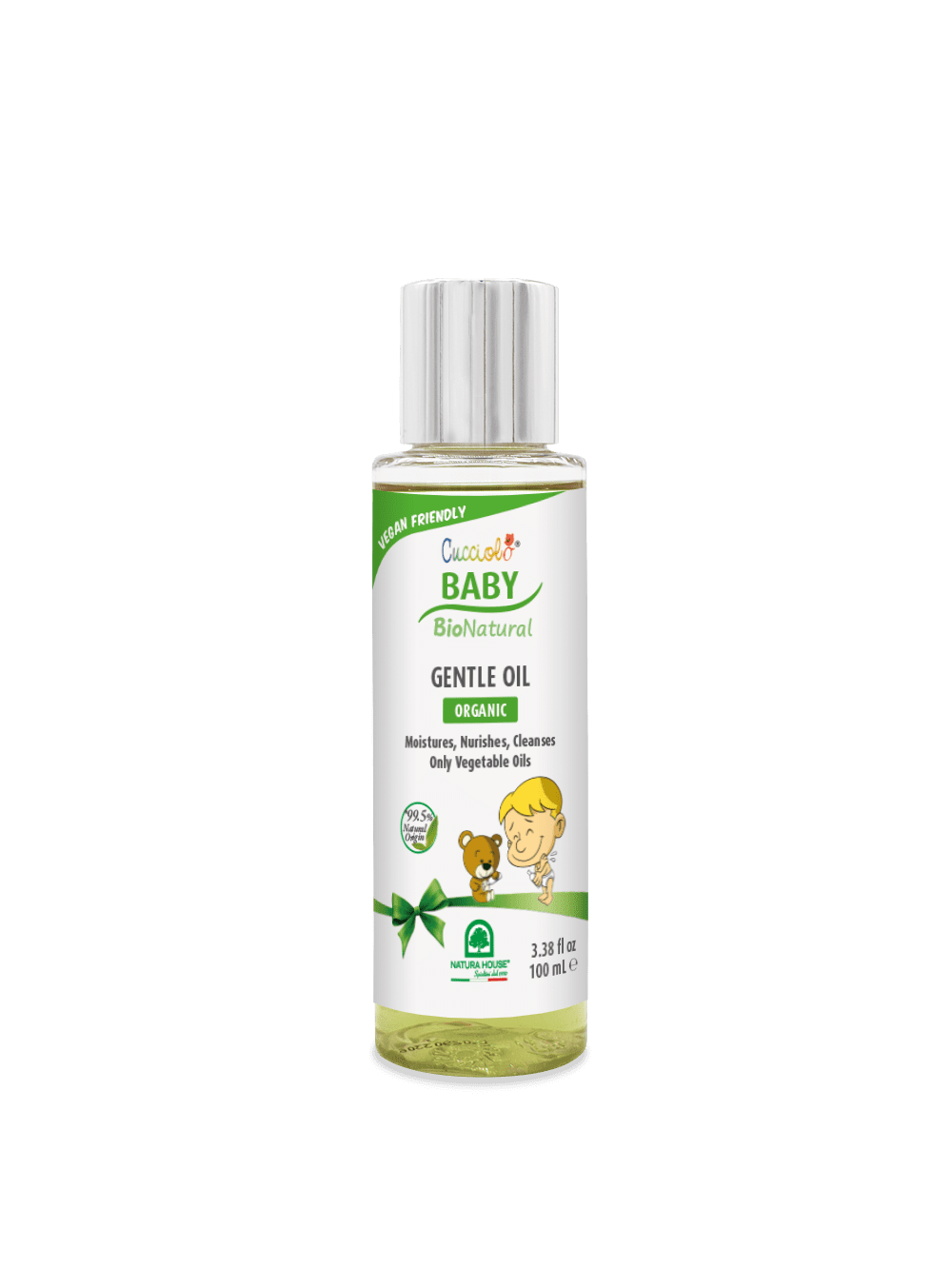 CUCCIOLO Baby BIO Natural GENTLE OIL Organic - Moistures, Nurishes, Cleanses