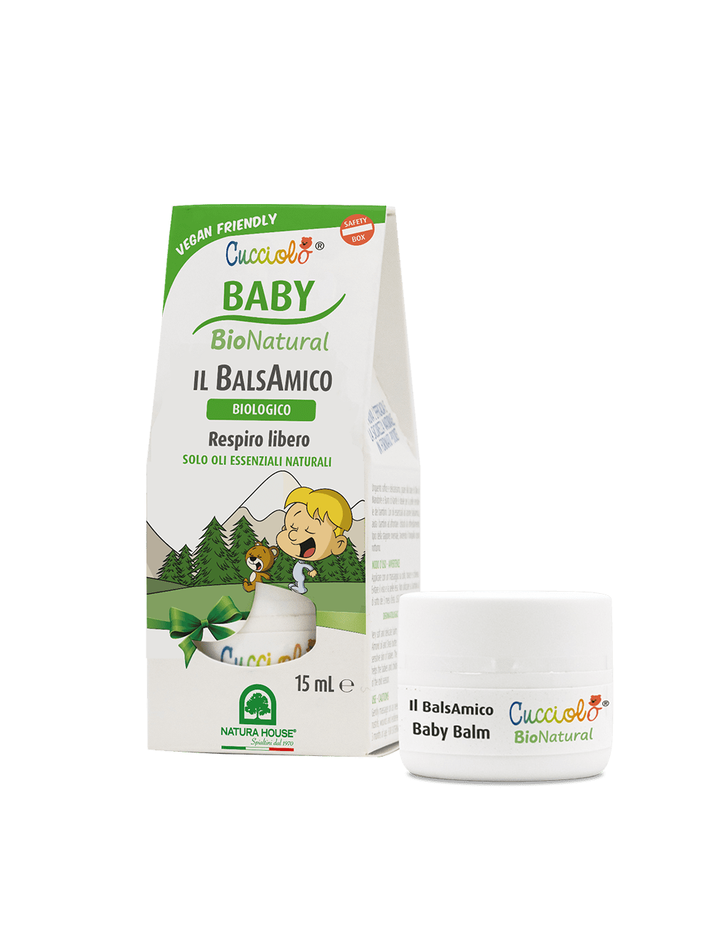 CUCCIOLO Baby BIO Natural IL BALSAMICO per favorire il Respiro - solo Oli Essenziali Naturali, Biologico
