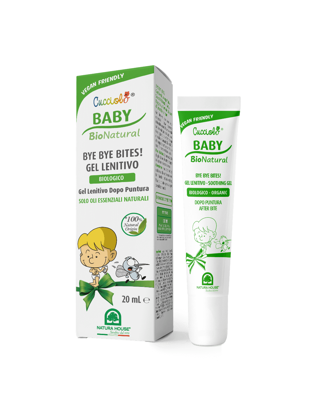 CUCCIOLO Baby BIO Natural BYE BYE BITES GEL LENITIVO Dopo Puntura - solo Oli Essenziali Naturali, Biologico
