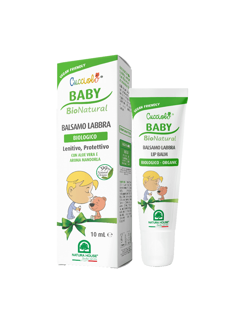 CUCCIOLO Baby BIO Natural BALSAMO LABBRA Biologico, Lenitivo Protettivo