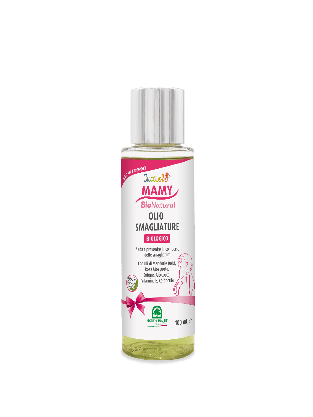 CUCCIOLO Mamy BIO Natural STRETCH MARK BODY OIL, Organic - in Pregnancy Strong Elasticizing Action