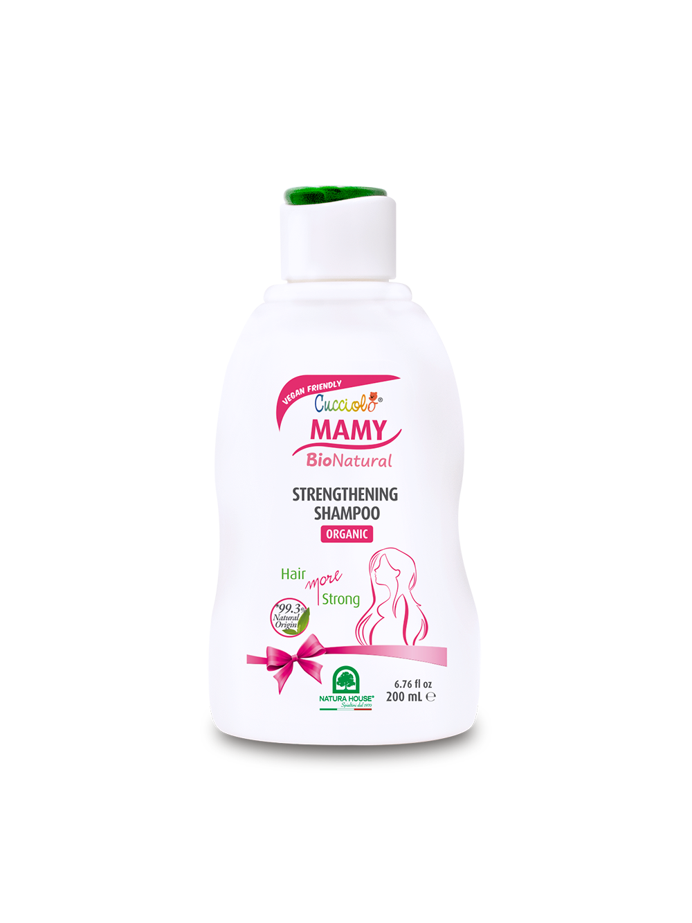 CUCCIOLO Mamy BIO Natural SHAMPOO RINFORZANTE Contrasta la tendenza alla caduta dei capelli in Gravidanza e Post Parto