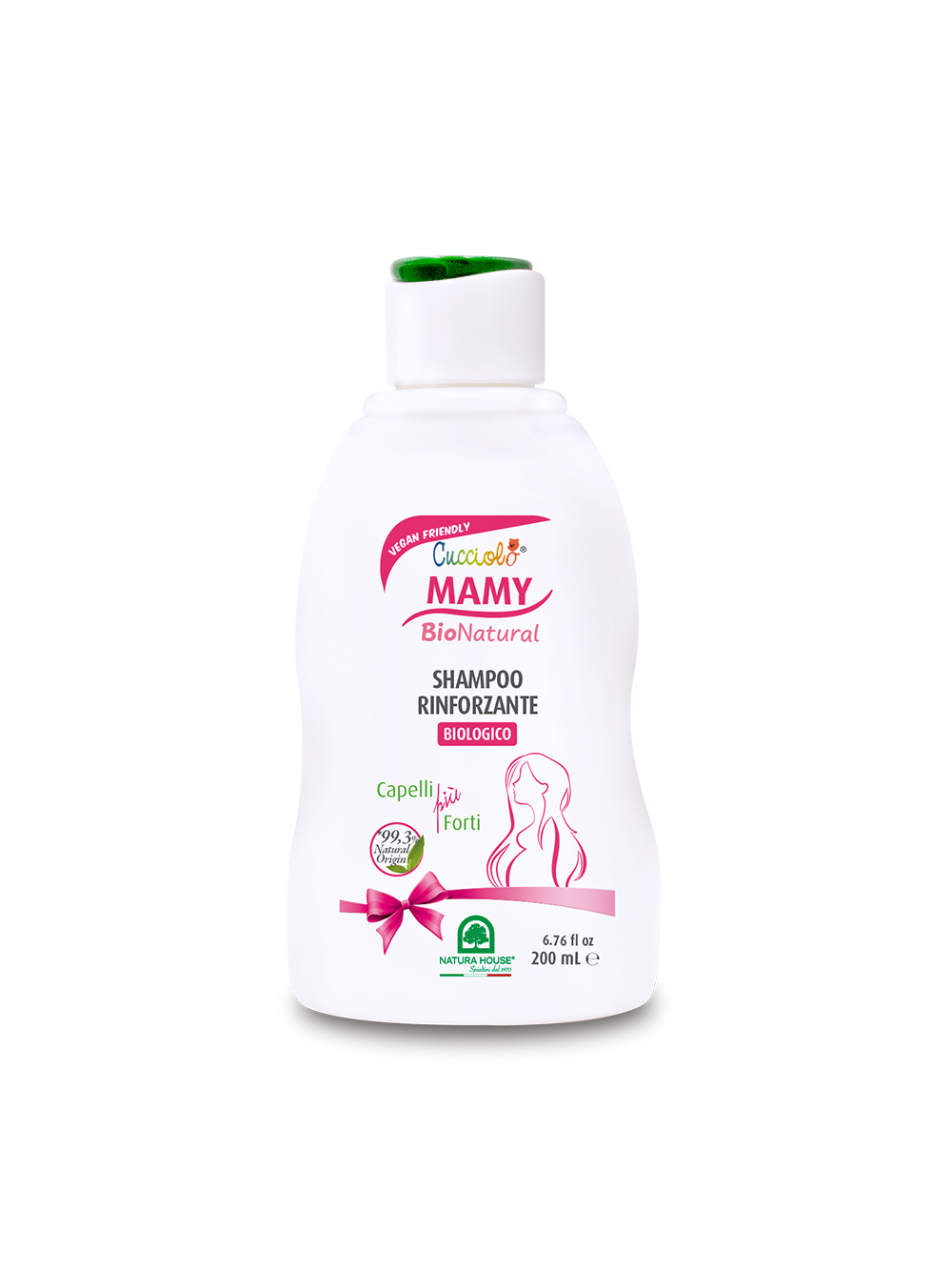 CUCCIOLO Mamy BIO Natural SHAMPOO RINFORZANTE Contrasta la tendenza alla caduta dei capelli in Gravidanza e Post Parto