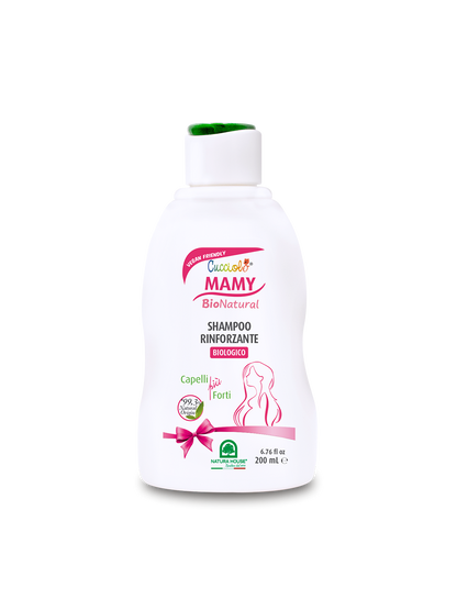 CUCCIOLO Mamy BIO Natural SHAMPOO RINFORZANTE Contrasta la tendenza alla caduta dei capelli in Gravidanza e Post Parto