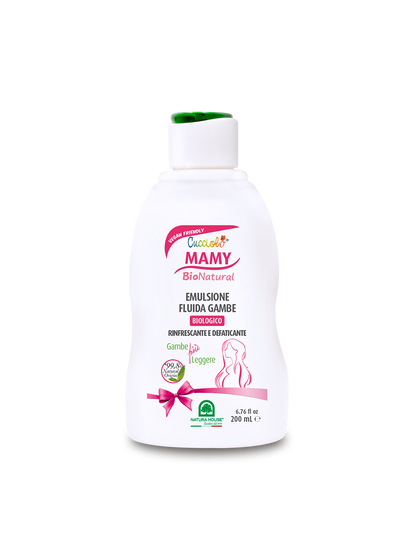 CUCCIOLO Mamy BIO Natural EMULSIONE FLUIDA GAMBE Rinfrescante e Defaticante