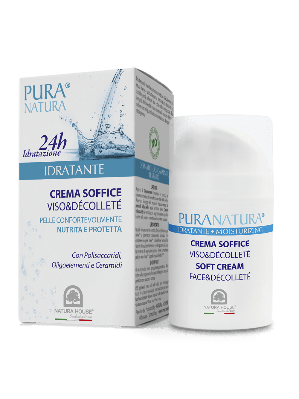 IDRATANTE 24h CREMA SOFFICE VISO e DECOLLETE Pelle Nutrita e Protetta