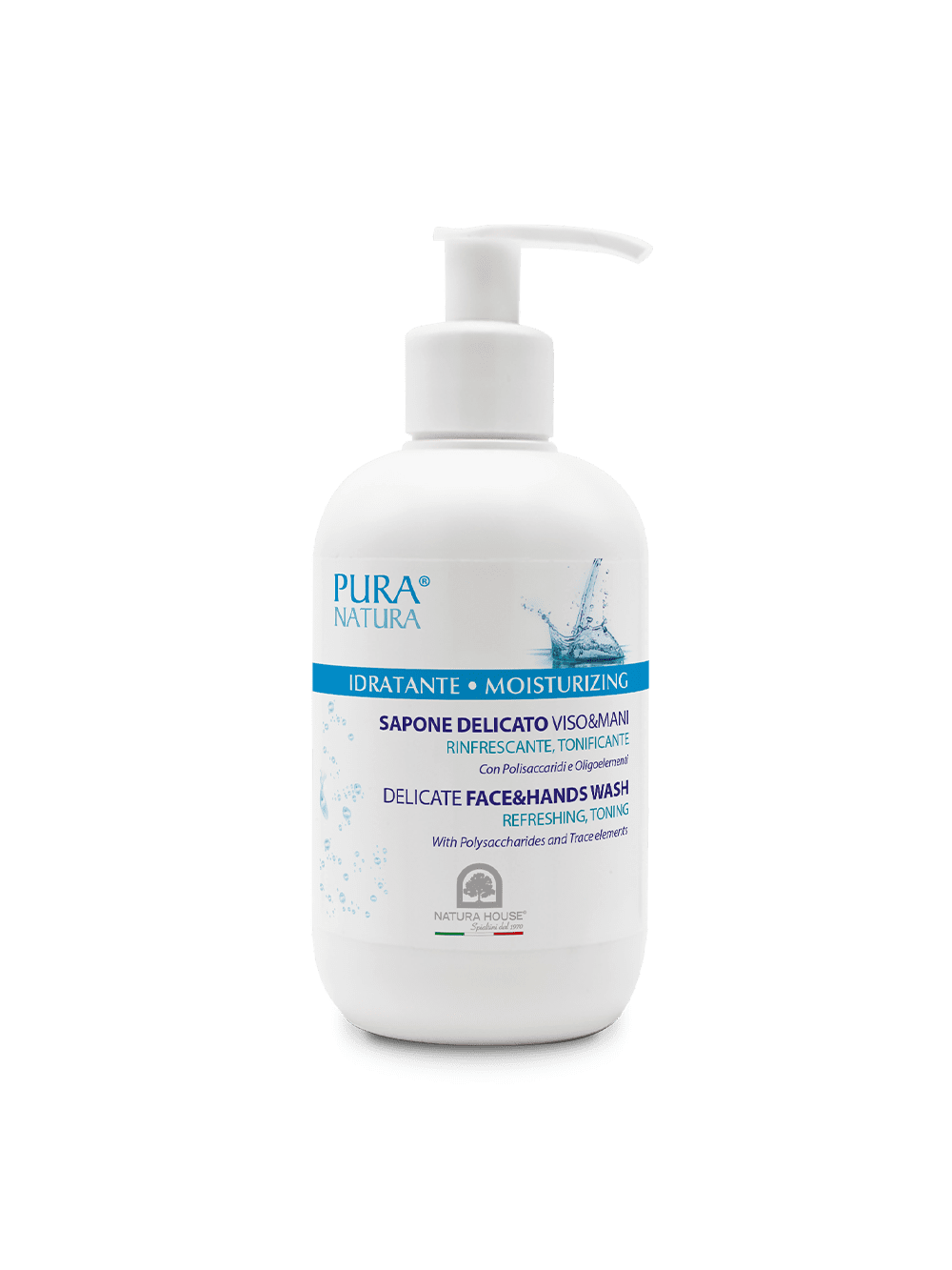 IDRATANTE 24h SAPONE LIQUIDO DELICATO Viso e Mani Rinfrescante, Tonificante