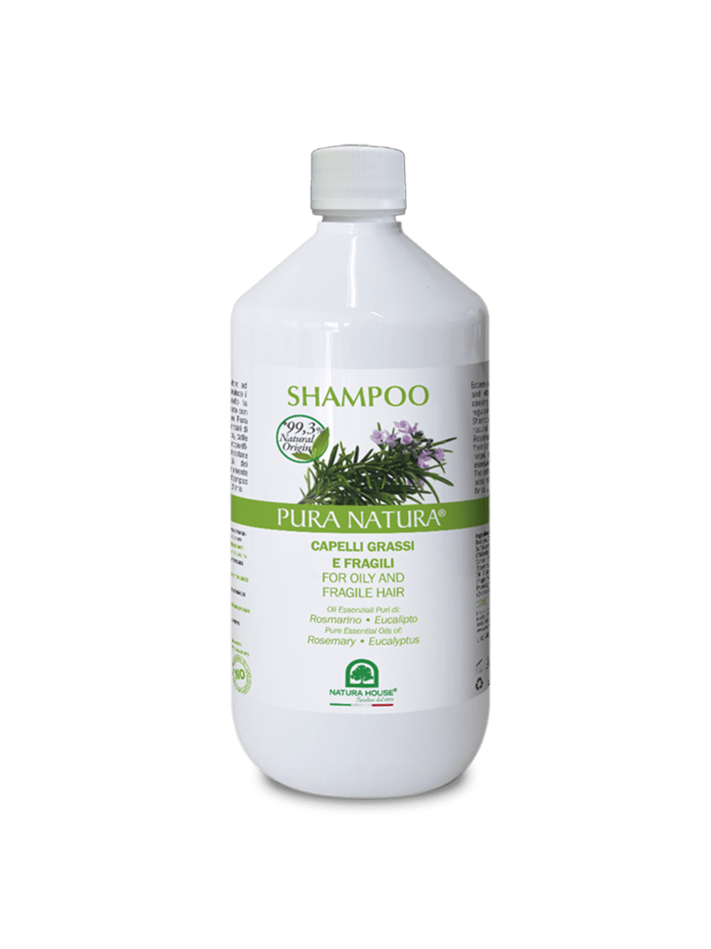 SHAMPOO CAPELLI GRASSI E FRAGILI con Rosmarino e Eucalipto