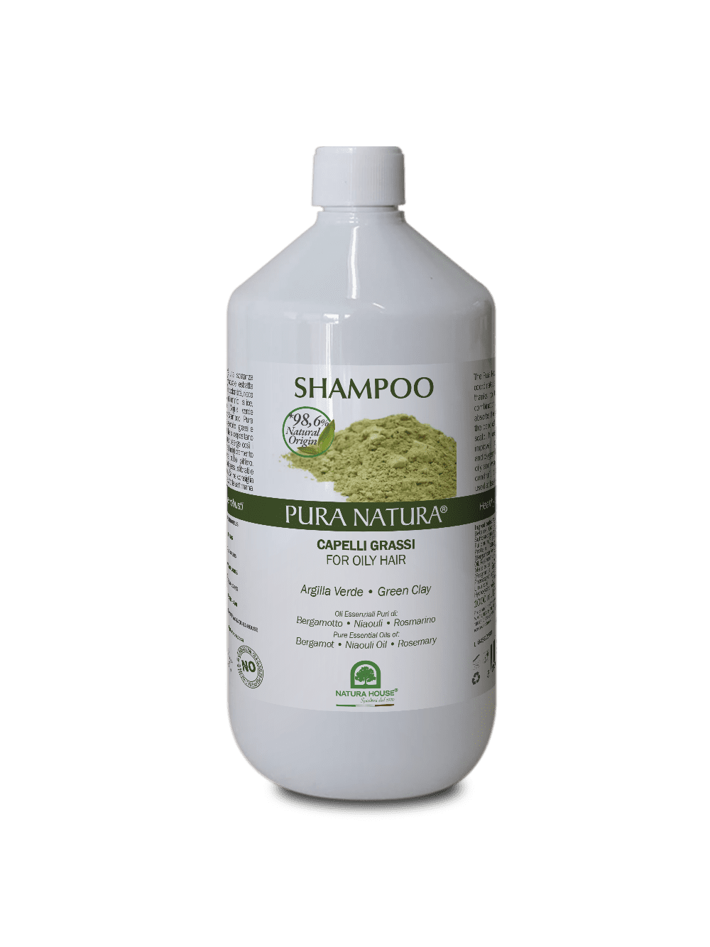 OILY HAIR SHAMPOO with Green Clay - Remineralizing Fights bacterial flora